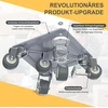 Stiprus baldų transportavimo rinkinys, baldų keltuvas ir 4 panelių vežimėlis pagamintas iš anglinio plieno su 5 guminiais universalūs ratais, įrenginio ratai šaldytuvams, sofoms ir kt. perkelti. Maksimali apkrova 1500 kg (3300