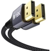 Stouchi 2 vnt. Displayport 2.1 kabelis [16k@60hz, 10k@60hz, 8k@120hz, 4k@240hz 165hz 144hz] palaiko 80gbps Hdr Hdcp 2.2 Dsc1.2a Freesync G-sync Ekranas Port 2.1 kabelis, skirtas žaidimų monitoriui, 1m