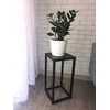 Stovas gėlėms metalinis juodas, loft stiliaus
