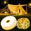 Stovyklavimo dekoratyvinės lemputės, suvyniotos, 10 m, 100 Led, įkraunamos per Usb, stovyklavimo dekoratyvinės lemputės suvyniotos, Ip65 vandeniui atsparios dekoratyvinės lemputės, suvyniotos, stovyklavimo dekoratyvinės lemputės stovyklavimui, laukui, bal