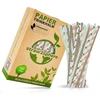 Straw2sphere® popieriniai šiaudeliai rožinio aukso spalvos | 140 vnt. pakuotė | 1 medis už kiekvieną pirkinį | ekologiški popieriniai geriamieji šiaudeliai | popieriniai geriamieji šiaudeliai vaikams | kokteiliniai kartoniniai šiaudeliai | popieriniai ger