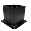 Stulpo pagrindas juodas 140x140mm prisukamas prie betono laikiklis inkaras 14x14cm