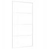 Stumdomos durys, esg stiklas ir aliuminis, 102,5x205 cm, baltos