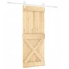 Stumdomos pušies durys 100x210 baltos