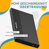 Suhsai išorinis kietasis diskas 320gb išorinis atsarginis diskas usb 3.0 didelės spartos duomenų perdavimo kietasis diskas, suderinamas su mac nešiojamuoju kompiuteriu, stacionariu kompiuteriu, žaidimų konsole (juodas)