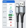 Sunguy usb c kabelis, 3 vnt. po 2 m usb į usb c kabelį, 3a greito įkrovimo usb c kabelis, skirtas iphone 16/15 pro max plus, galaxy s24/s20, google pixel 8/8 pro, motorola moto su force, lg g7 / v30