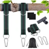 Sūpynių tvirtinimo elementas - 900 kg hamako tvirtinimo elementas, 2 x 150 cm x 5 cm hamako dirželiai su D formos žiedais, hamako virvė, hamako virvė, laikymo krepšys