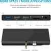 Surface Go doko stotis, Usb C šakotuvas Surface Go / Go2 / Go3 su Usb 3.0 + 2 Usb 2.0 + Sd kortelių skaitytuvu + Micro Sd kortelių skaitytuvu (sd & Tf lizdas) + 3.5 mm garso išvestis, daugiafunkcinis 6-in-2 Surface Go