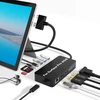 Surface Pro doko stotis, skirta Surface Pro 6 / Pro 5 / Pro 4, Usb šakotuvas su gigabitiniu eternetu, 4k Hdmi Vga Dp Ekranas Port, 3 x Usb 3.0, garso išvestis, Usb C prievadas, Sd/tf kortelių skaitytuvas