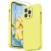 Surphy silikoninis dėklas, suderinamas su iphone 13 pro, iphone 13 pro dėklas, silikoninis telefono dėklas, kameros apsauga, skirtas iphone 13 pro, apsauginis dėklas, 15,5 cm / 6,1 colio 2021, geltonas