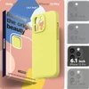 Surphy silikoninis dėklas, suderinamas su iphone 13 pro, iphone 13 pro dėklas, silikoninis telefono dėklas, kameros apsauga, skirtas iphone 13 pro, apsauginis dėklas, 15,5 cm / 6,1 colio 2021, geltonas