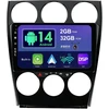 Automagnetola Sxauto android 14 automobilinis radijas, skirtas mazda 6 atenza (2002–2014 m.) gps navigacijos radijas – integruotas carplay android auto – led kamera – 2g + 32g – vairo valdymas dab ahd dsp wifi – 2 din ips 9 colių