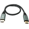 System-s Hdmi 2.1 kabelis 50cm 8k Ultra Hd Standard Male to Male Uhd adapteris, juodas