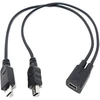 System-s Usb 2.0 kabelio skirstytuvas 25 cm Mini B lizdas į Mini B ir Micro B kištuką