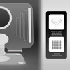 Tabletės laikiklis stalui, metakrilatas, universalus naudojimas visų tipų planšetiniams kompiuteriams ir mobiliesiems telefonams, reguliuojamas aukštis ir kampas, 360º pasukamas, neslystantis, sulankstomas patogiam transportavimui