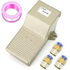 Tailonz Pneumatic 1/4 colio Bsp pneumatinis kojinis vožtuvas, 5 krypčių, 2 padėčių su sriegiu ir neslystančiu guminiu slėgio reguliatoriumi 4f210-08l (su užraktu) su 6 mm pneumatinėmis jungtimis