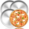 Teamfar Picos padėklas, apvali picos forma, picos keptuvių rinkinys iš 4 nerūdijančio plieno, 29 cm picos kepimo skarda kepimui orkaitėje, sveika ir patvari, lengvai valoma ir galima plauti indaplovėje