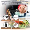 Teamfar virtuvinės žnyplės, 2 nerūdijančio plieno barbekiu žnyplių rinkinys, makaronų žnyplių rinkinys, karščiui atsparios kepimo žnyplės su nelipniu silikoniniu antgaliu, 30,3 cm ir 23,7 cm mėsos žnyplės kepimui ir grilinimui