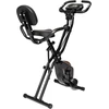 Techfit Sulankstomas treniruoklis dviratis su 8 pasipriešinimo lygiais ir 4kg smagračio mase - Lcd ekranas, pulso jutikliai, atlošas, vietą taupantis, treniruoklis dviratis su treniruočių juostomis namams, 120 kg apkrovos talpa