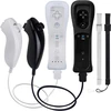 Techken Wii valdiklis su Nunchuck - nuotolinio valdymo pultas ir pakaitinis valdiklis, skirtas Wii (be Motion Plus) - juodas + baltas