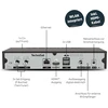 Technisat Digiplus Uhd S2-4k palydovinis imtuvas su alfanumeriniu ekranu ir dvigubu imtuvu (dvb-s/dvb-s2, Hevc, H.265, Pvr įrašymo funkcija, Wlan, Lan, Ci+, Usb, Oled) juodas
