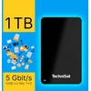 Technisat Streamstore 24-2.5 colių Usb 3.2 išorinis kietasis diskas su 1 Tb talpos ir Led ekranu (1000 Gb talpa, duomenų perdavimo sparta 5 Gb/s, Usb A tipo kabelis)