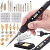 Techrebal medžio degiklis pirografas tikslus lituoklis 80w - 32in1 rinkinys