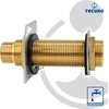 Ventiliatorius Tecuro Sieninis perėjimas sienų storiams iki 34 mm žalvaris G 1/2 x G 3/4 colio aukštos kokybės pagal geriamojo vandens reglamentą 50930-6, su griebtuvo plokšte