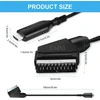 Televizorius Axfee scart į hdmi konverteris - viskas viename su scart įvesties kabeliu ir hdmi išvesties prievadu, hd 1080p vaizdo ir garso adapteris, skirtas hdtv stb vhs XBOX ps3 sky dvd blu-ray