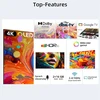Televizorius Chiq 43 colių qled 4k smart tv, google home, netflix, prime video, wi-fi, bluetooth 5.0, dolby audio, google assistant, chromecast, triple imtuvas, 2024