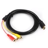 Televizorius Hdmi į 3 rca kabelis, audio video av adapteris, prailginimo laidas, rca hdmi adapteris kompiuteriui, nešiojamam kompiuteriui, televizoriui, stb, vhs, vaizdo kamerai, dvd, 1.5m ilgio
