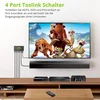 Televizorius Linkfor Spdif Toslink perjungiklis 3 įėjimai 1 išėjimas skaitmeninis optinis audio perjungiklis su Ir nuotolinio valdymo pulteliu palaiko Pcm2.0 Dts Dolby-ac3 skirtas Tv, Ps3, Ps4, Blu-ray grotuvui, kabelinei televizijai, Hdtv