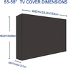 Televizorius Nonmon tv uždangalas 55–58 colių televizoriui, apsauginis dėklas nuo dulkių lauke, 600d oksfordo pvc danga, tvirtas vandeniui atsparus lauko ekrano apsaugos universalus ekrano apsaugos televizoriui