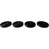 Televizorius Precisiongeek 4 x juodos spalvos anoduoto aliuminio garsiakalbių padėkliukai dideli ploni 40 mm skersmens, skirti Hifi grindinėms kolonėlėms, soundbar