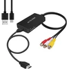 Televizorius Rca į Hdmi konverterio kabelis: Nizirioo Av į Hdmi vaizdo garso konverterio adapteris, 1080p Composite Cvbs Av į Hdmi konverteris, Pal/ntsc suderinamas su Psone/ps2/ps3/stb/XBOX/vhs/vcr/mėlynas-ray Dvd