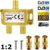 Televizorius Tronicxl Premium koaksialinis antenos skirstytuvas Hd 3d 4k skirstytuvas minkštas skirstytuvas, pvz., skirtas Dvbt Dvbt2 Dvbc Sat Unicable kabelinei televizijai Unitymedia Vodafone Sky Netaachen Primacom kabelinei televizijai Digital Hdtv