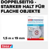 Tesa Uk 58565-00001-00 Powerbond Universal dvipusė putų juosta rankdarbiams - balta, 1.5 m x 19 mm
