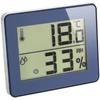 Tfa 30.5027 Skaitmeninis termometras-drėgmėmatis itin plokščias kambario klimato kontrolė (mėlynas)