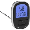 Tfa Dostmann skaitmeninis virtuvės termometras mėsos termometras belaidis 30.1062.01 su laikmačiu ir chronometru pagrindinės temperatūros matavimas juodas plastikas