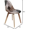 The Home Deco Factory Hd6137 Silla Patchwork Marrón-gris kėdė, poliesteris, įvairiaspalvis, medis, 46 x 85 x 55 cm