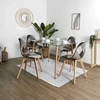 The Home Deco Factory Hd6137 Silla Patchwork Marrón-gris kėdė, poliesteris, įvairiaspalvis, medis, 46 x 85 x 55 cm