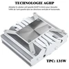 Thermalright Axp90-x47 Baltas žemo profilio cpu oro aušintuvas, 47 mm aukščio, tl-9015w slim pwm ventiliatorius, aghp technologija, skirtas amd am4/intel 1150/1151/1155/1156/1200 (baltas)