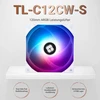 Thermalright Tl-c12cw-s cpu aušintuvas, 120 mm baltas argb korpuso aušinimo ventiliatorius, 4 kontaktų pwm tylus kompiuterio ventiliatorius su s-fdb guoliu, iki 1550 aps./min.