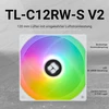 Thermalright Tl-c12rw-s V2 cpu aušintuvas 120 mm atvirkštinis ventiliatorius su argb apšvietimu, pc pwm tylus kompiuterio ventiliatorius su 1500 aps/min greičiu, baltas cpu aušinimo ventiliatorius