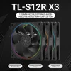 Thermalright Tl-s12r X3 cpu aušintuvas 120 mm atvirkštinis ventiliatorius korpuso aušintuvas su argb apšvietimu, cpu aušintuvas su 1500 aps./min greičiu, juodas pc pwm tylus kompiuterio ventiliatorius, ventiliatorių rinkinys