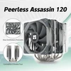 Thermalright Tr Peerless Assassin 120 Cpu aušintuvas, 6 šiluminiai vamzdeliai, dvigubas Tl-c12 120mm Pwm ventiliatorius, Aghp technologija, skirtas Amd Am4 Am5, Intel 1700/1150/1155/1200/2011