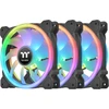 Thermaltake Swafan 12 Rgb ventiliatorius, Tt Premium 3 vnt. pakuotė, 120 mm keičiamos ventiliatoriaus mentės, juodas