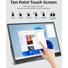 Thinlerain 15,6 colių nešiojamas jutiklinis monitorius Usb C 1920 x 1080p Ips ekranas Hdmi išplėstiniai monitoriai nešiojamas kelioninis monitorius, skirtas Pc išmanusis telefonas nešiojamas kompiuteris windows 7 8 10