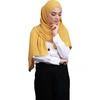 Threading Hijab vientisas krepo šifonas su integruota kepure, universalus dydis (garstyčių geltona), garstyčių geltonumo