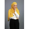 Threading Hijab vientisas krepo šifonas su integruota kepure, universalus dydis (garstyčių geltona), garstyčių geltonumo